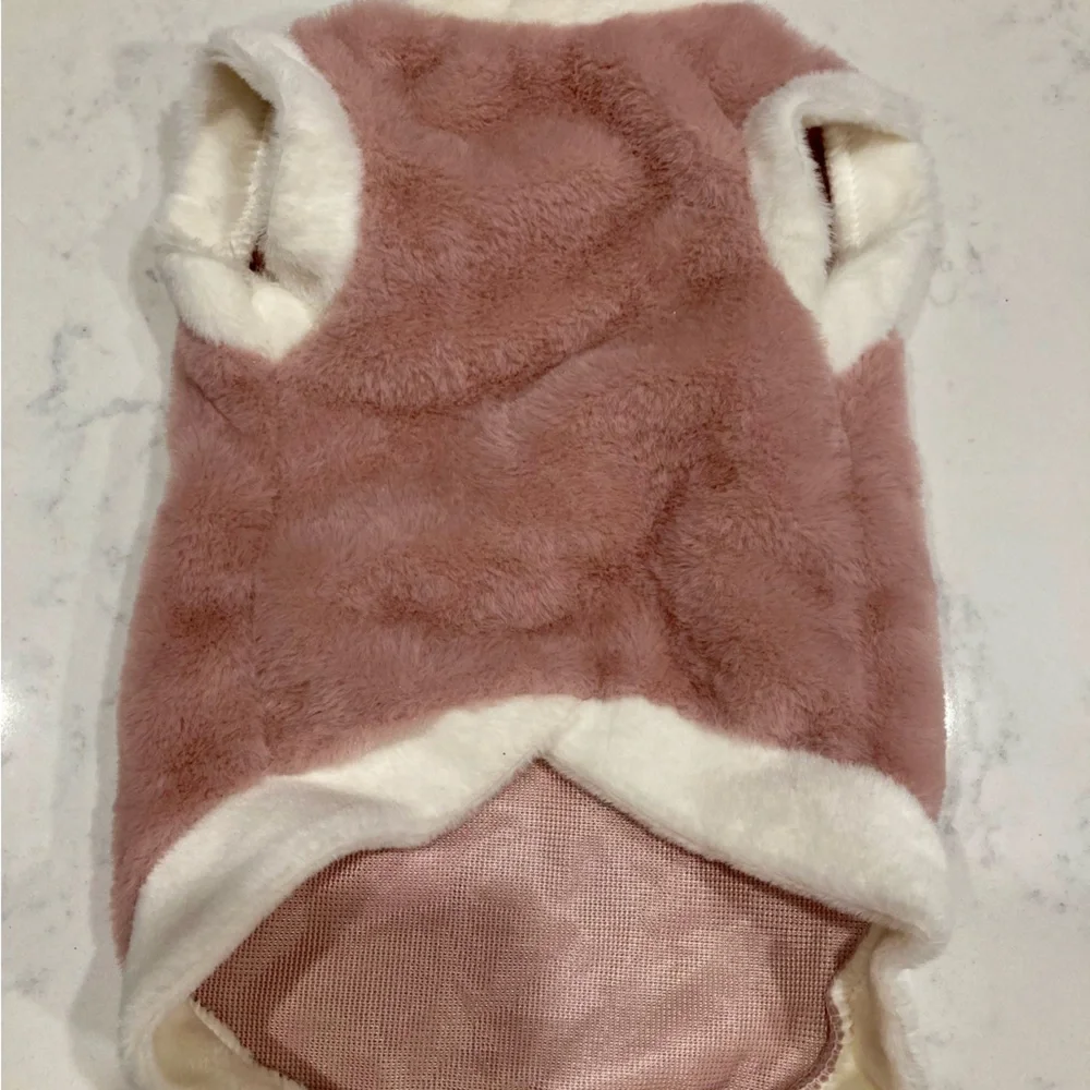 Cozy pink cat sweater vest
